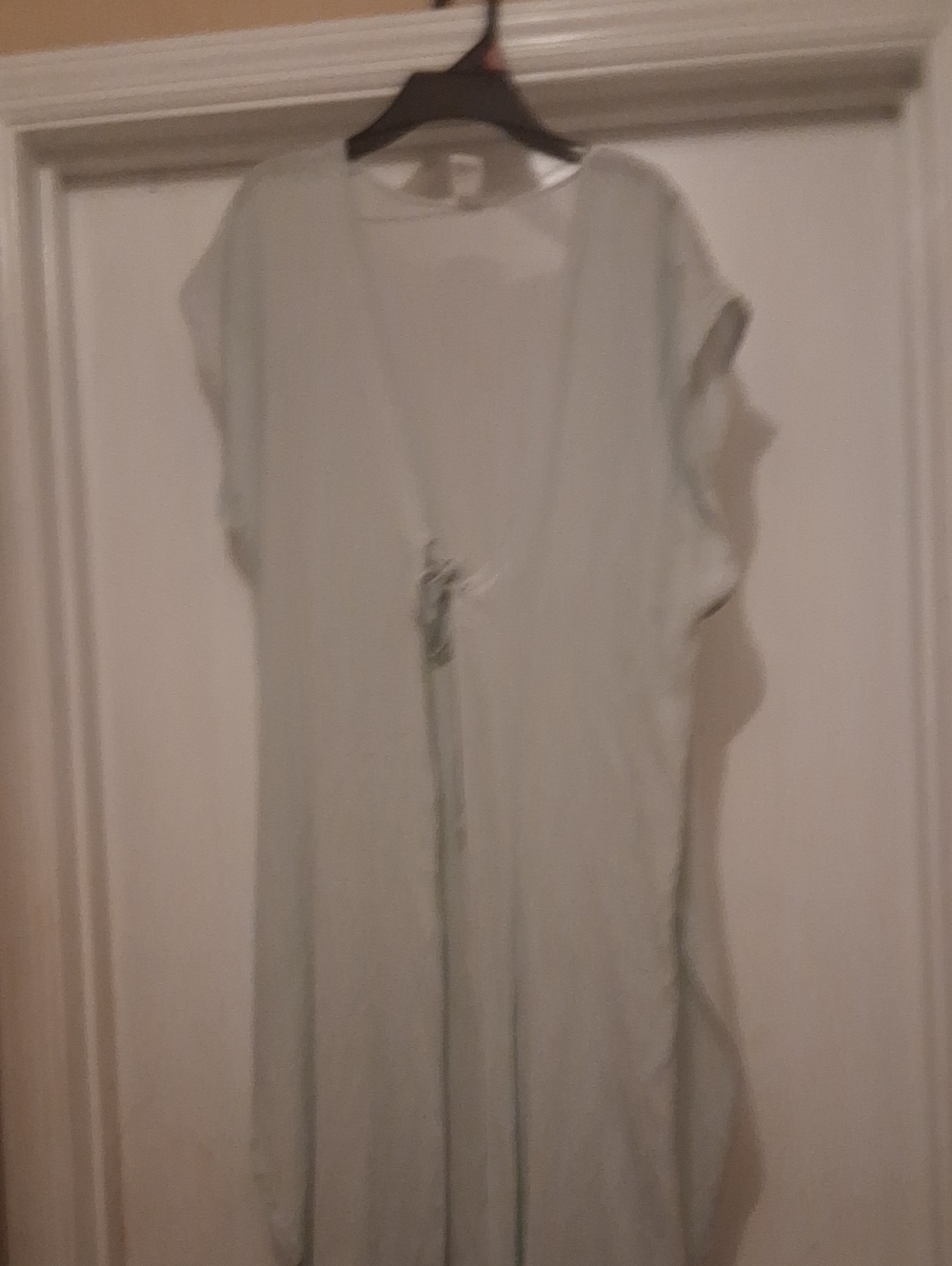 Time and Tru Sage Green Tie-Front Tunic
